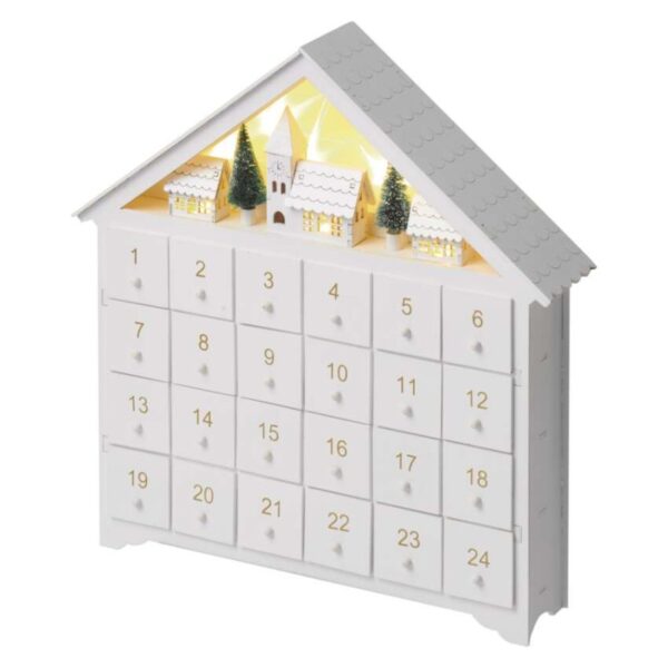 LED adventní kalendář dřevěný