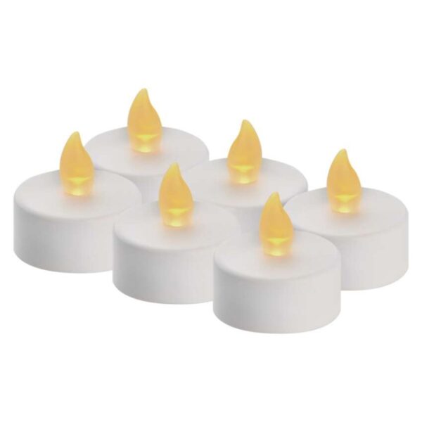 LED dekorace – čajová svíčka bílá