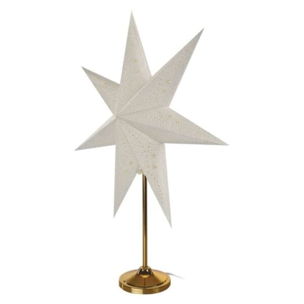 Vánoční hvězda papírová se zlatým stojánkem
