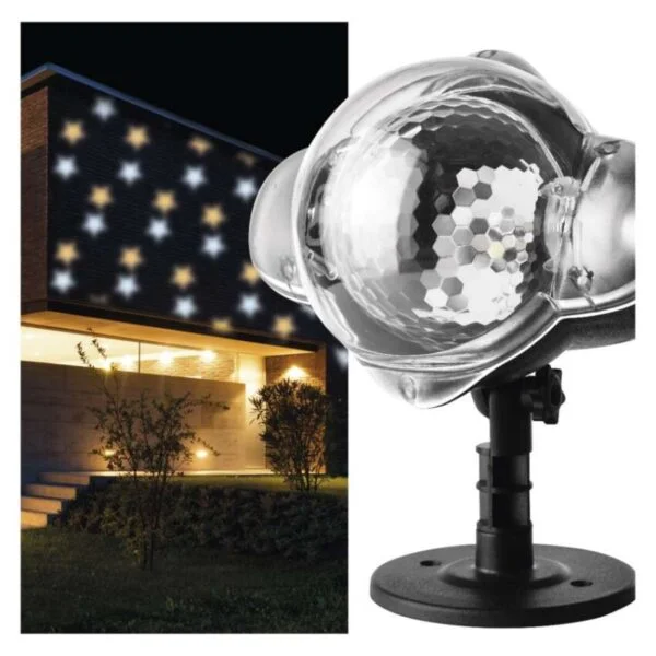 LED dekorativní projektor – hvězdičky