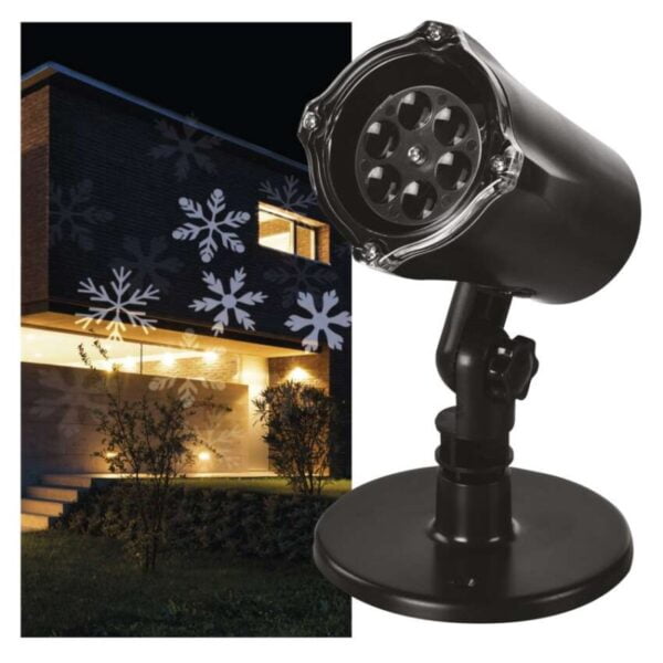 LED vánoční dekorativní projektor – vločky