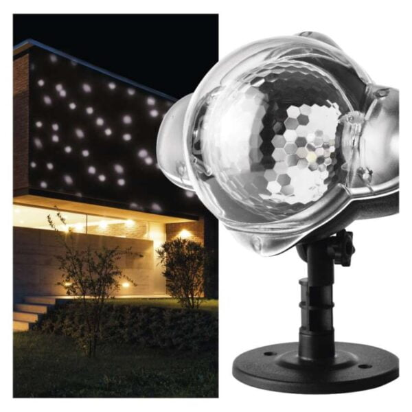 LED dekorativní projektor – padající vločky
