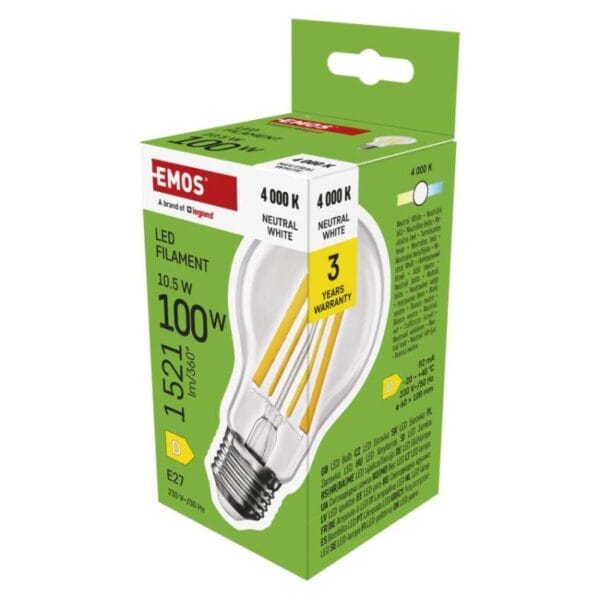 LED žárovka Filament A60 / E27 / 10