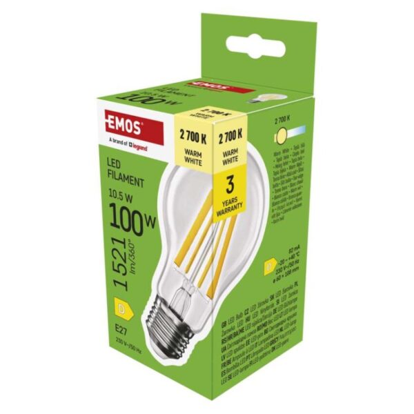 LED žárovka Filament A60 / E27 / 10