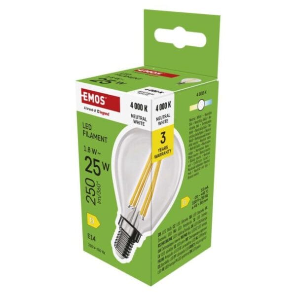 LED žárovka Filament Mini Globe / E14 / 1