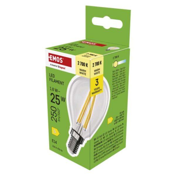 LED žárovka Filament Mini Globe / E14 / 1