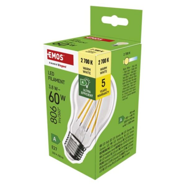 LED žárovka Filament A60 A CLASS/ E27 / 3