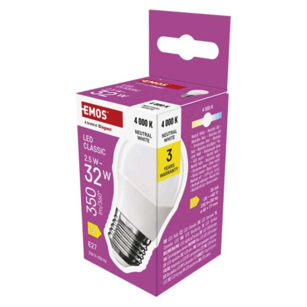 LED žárovka Classic Mini Globe / E27 / 2