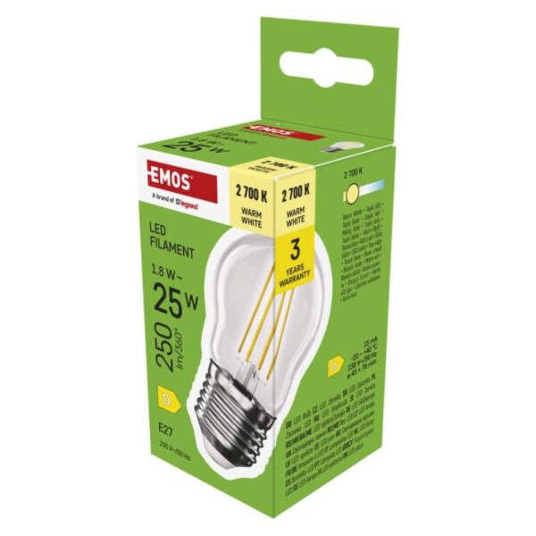 LED žárovka Filament Mini Globe / E27 / 1